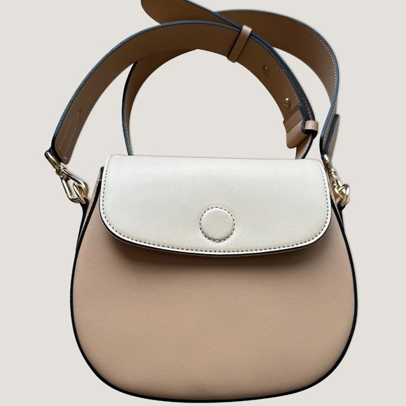 NEW Le Masque Tan/Cream Two Tone Tini Crossbody Bag - Picture 1 of 4